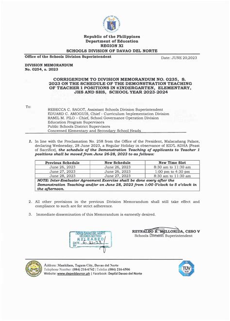 deped ldn memorandum|Memorandum – Division of Lanao del Norte .